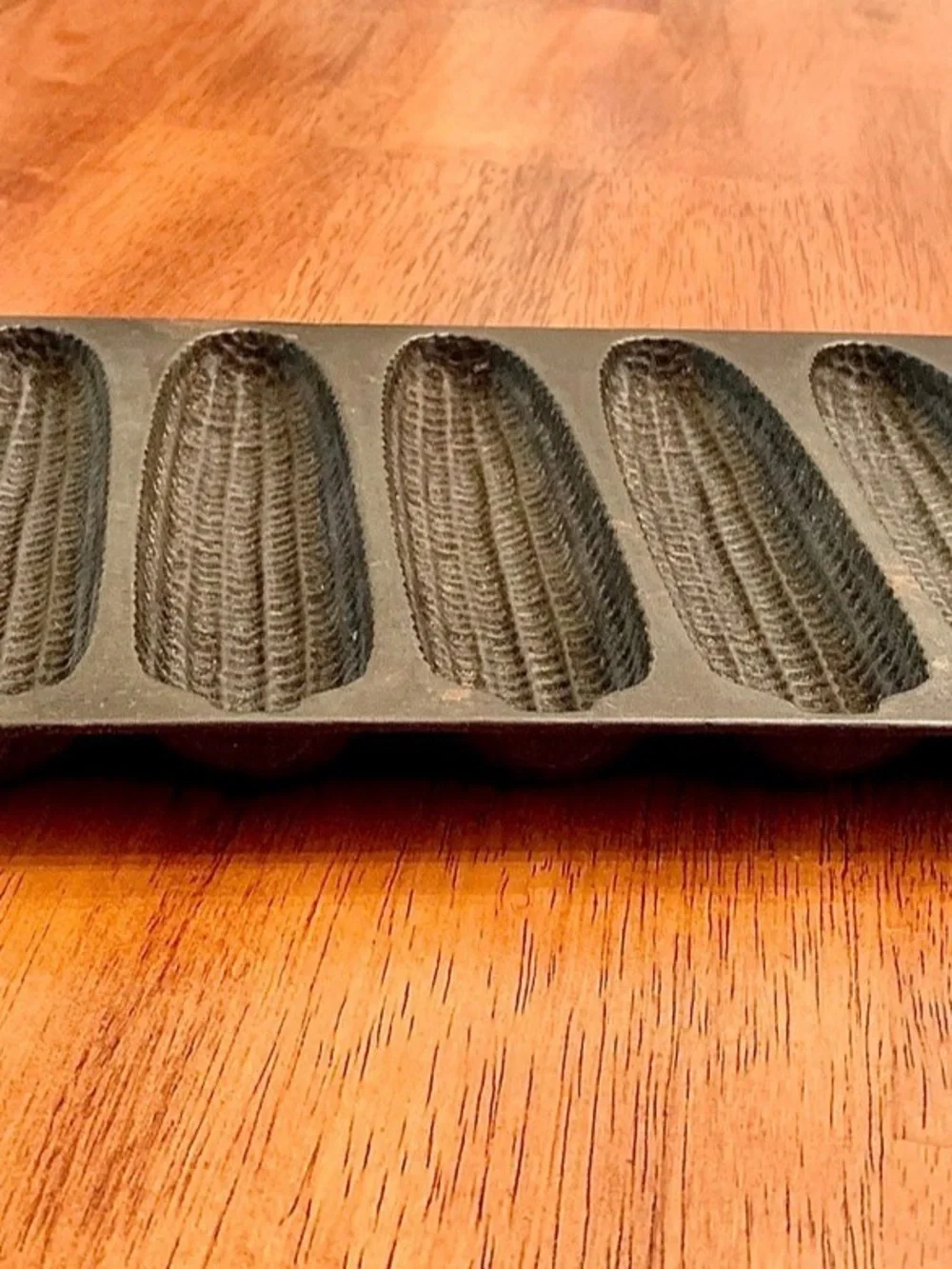 Vintage stamped Madeleine Baking Pan - Cast Metal Mold